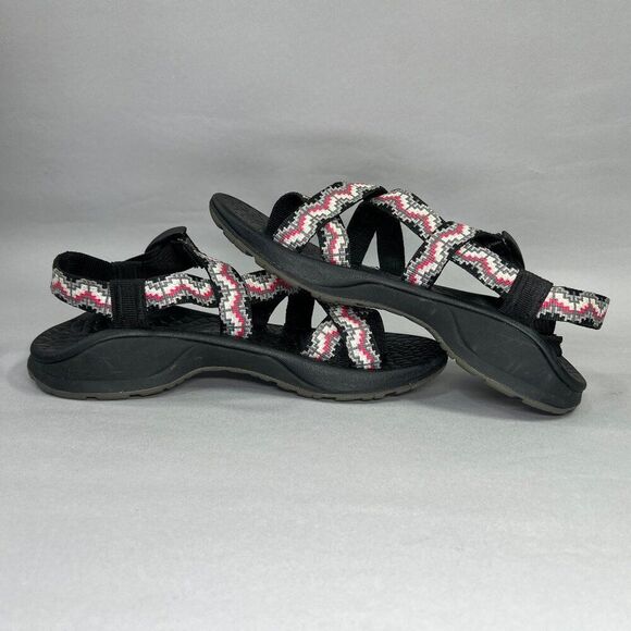 Chaco Updraft EcoTread-2 Sandal Women's Size 6 Black Gray Pink Tapestry Toe Loop - Picture 7 of 12